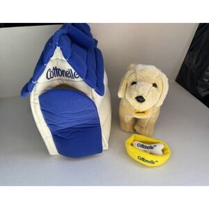 Cottonelle Puppy Plush Dog House - Dog, Dish And Bone Collectible Vintage EUC